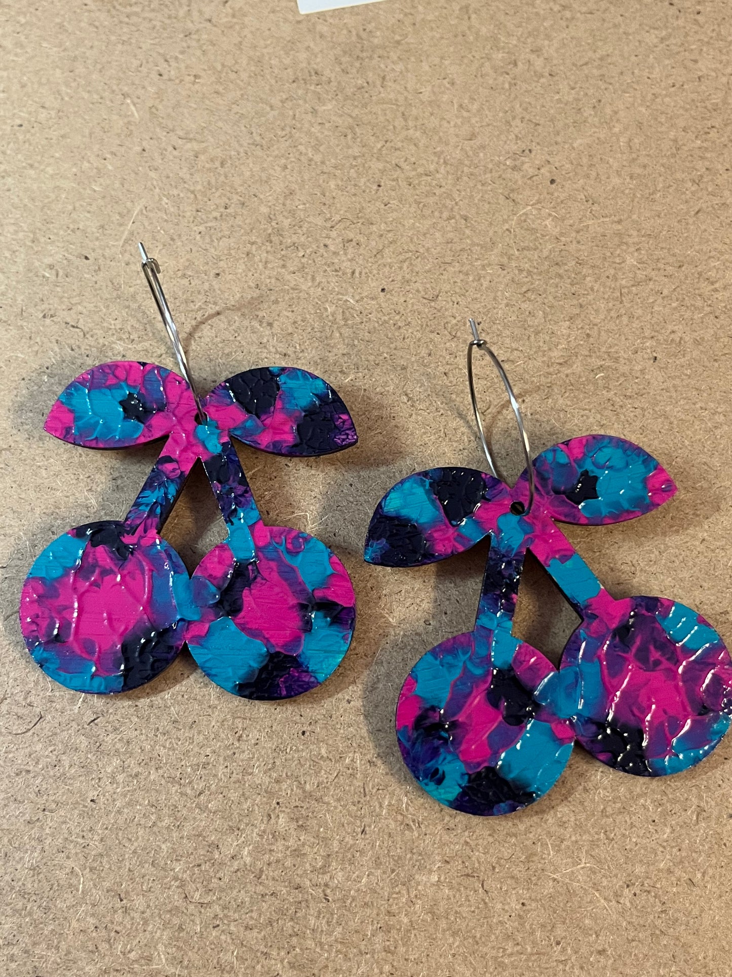 Abstract Arty Cherry 🍒 Hoops