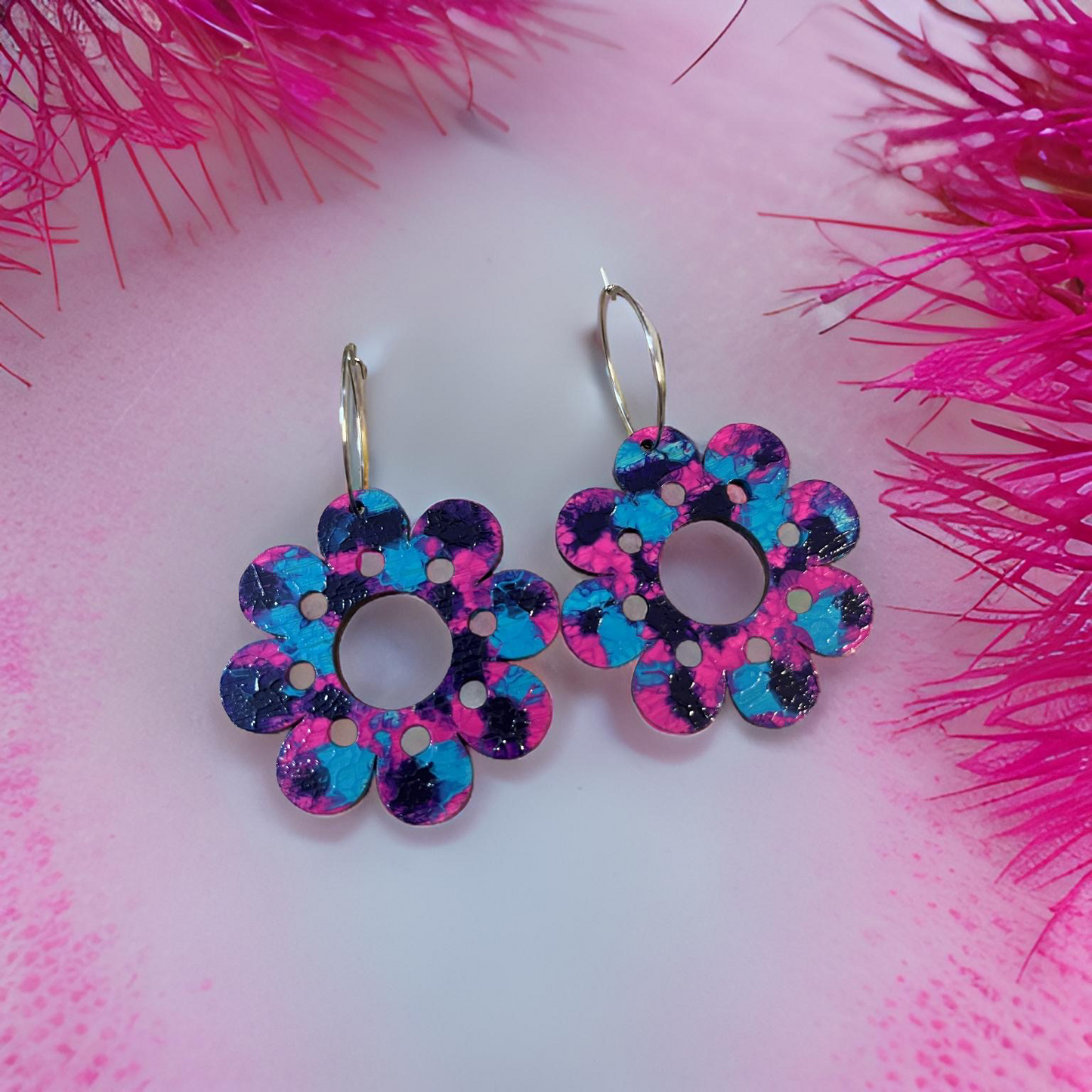 Arty Flower Petal Hoops (50mm)