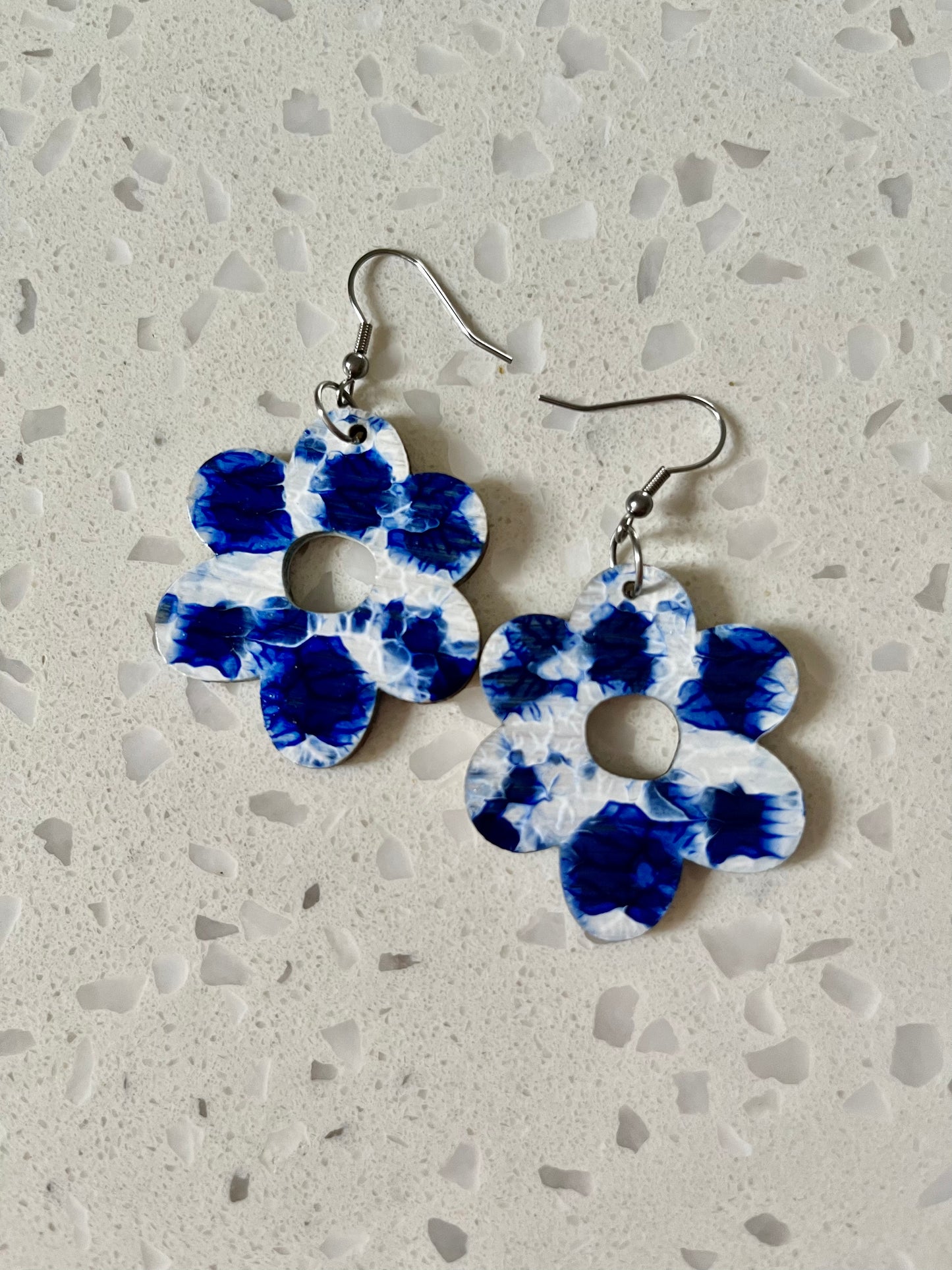 Arty Flower Petal Hook earrings