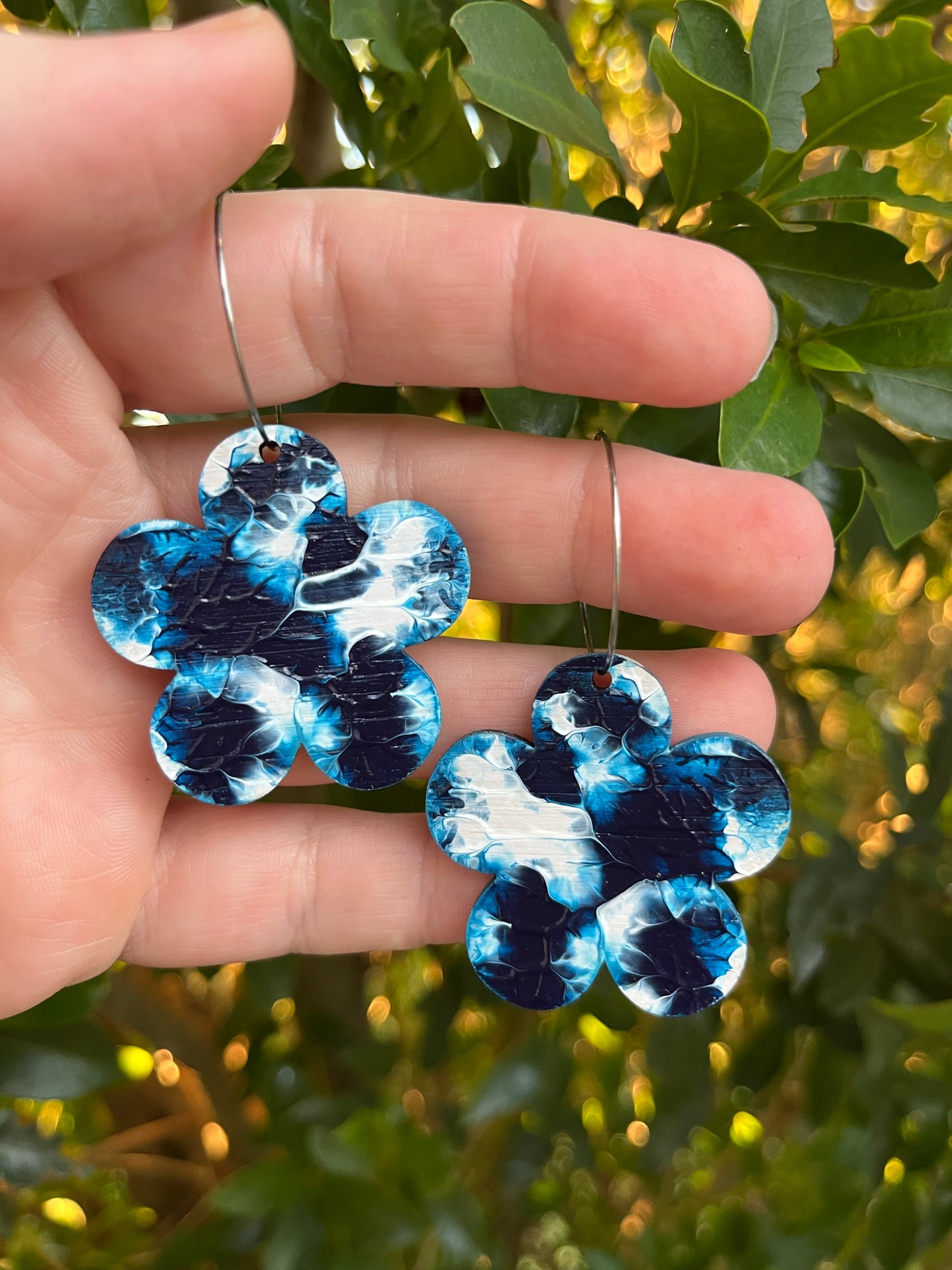 Arty Flower Petal Hoops