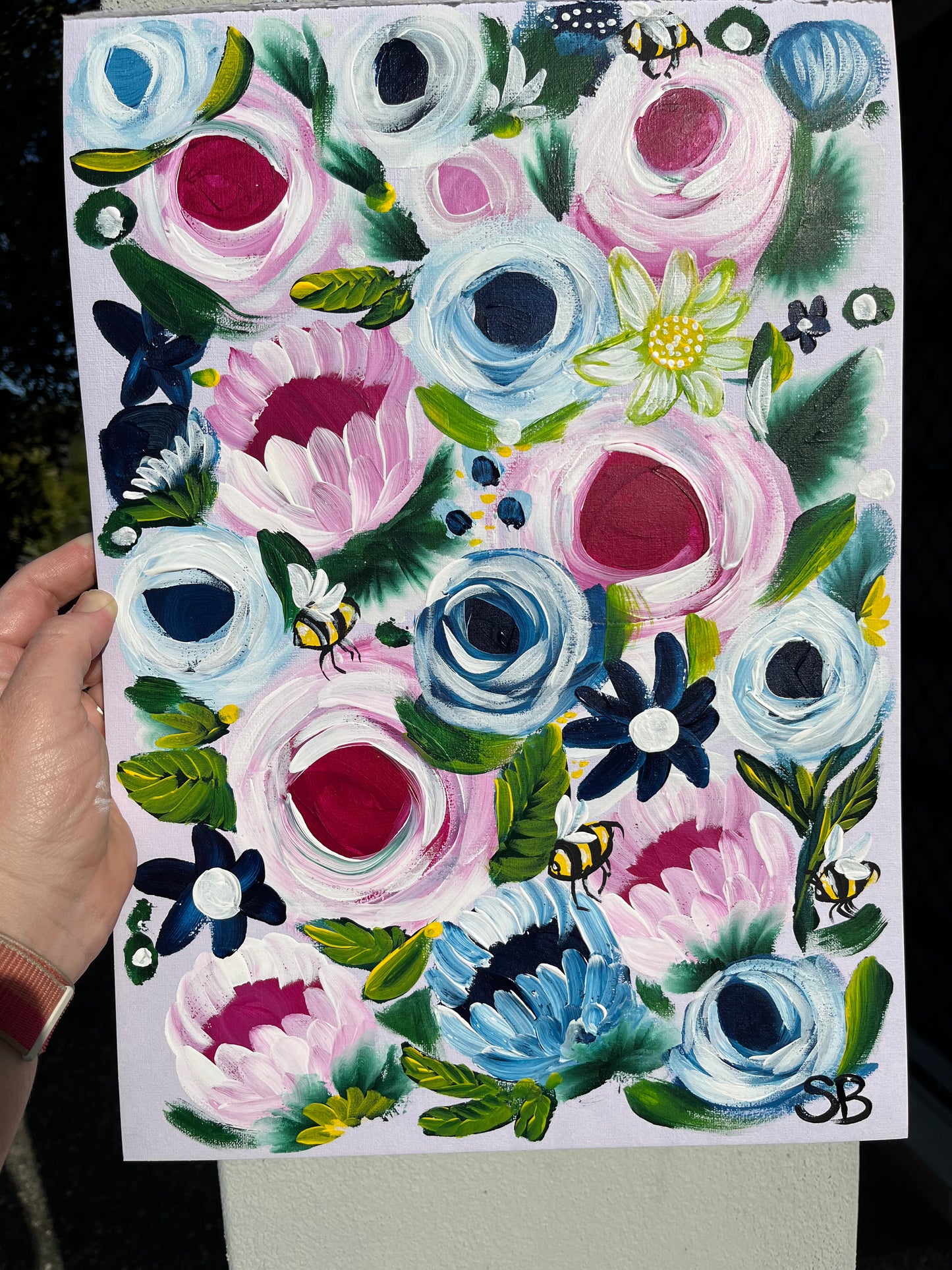 Original Art on Paper. Bee Bee Bumble Bee ๐๐