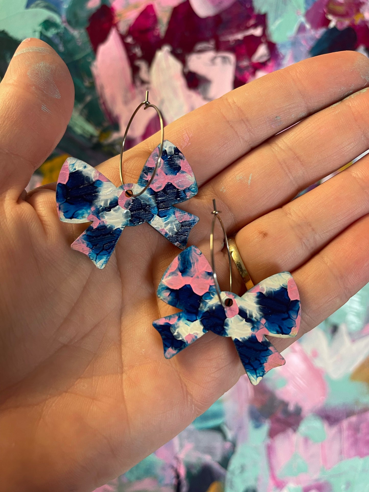Arty Bow Hoops