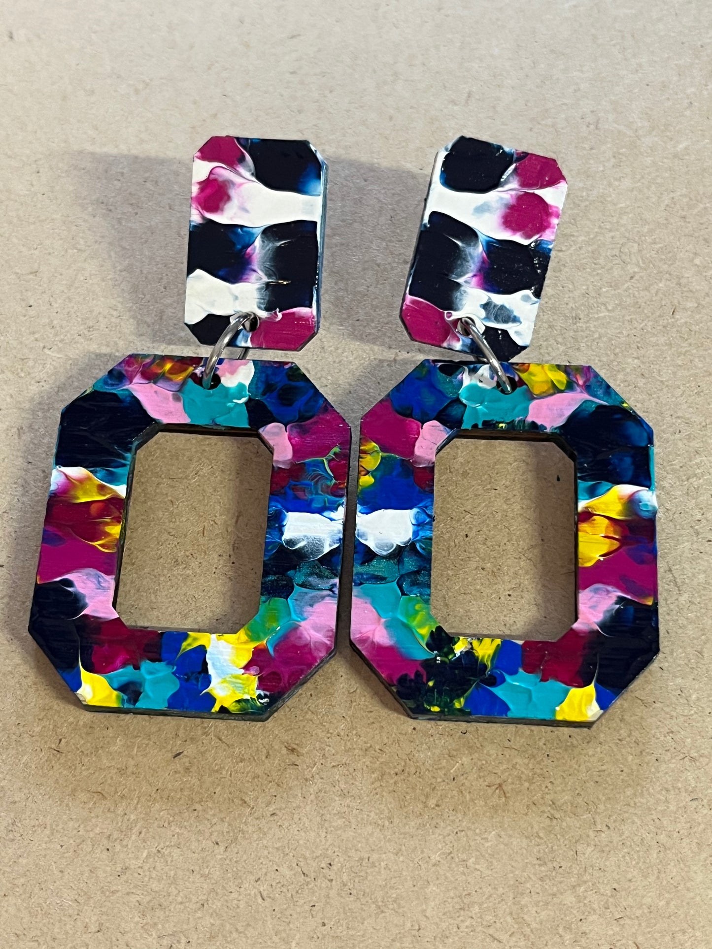 Colourful Arty Dangle Earrings