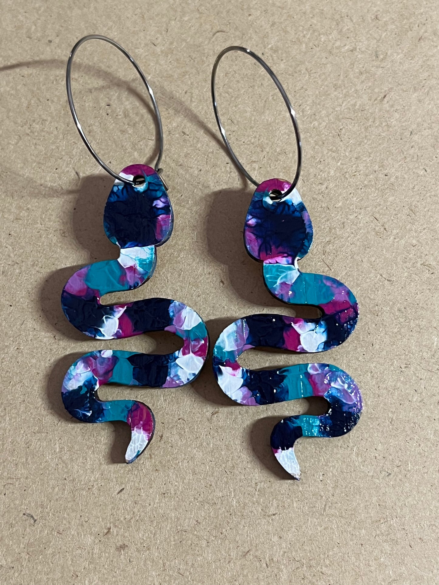 Arty Snakes 🐍 Hoop Earrings