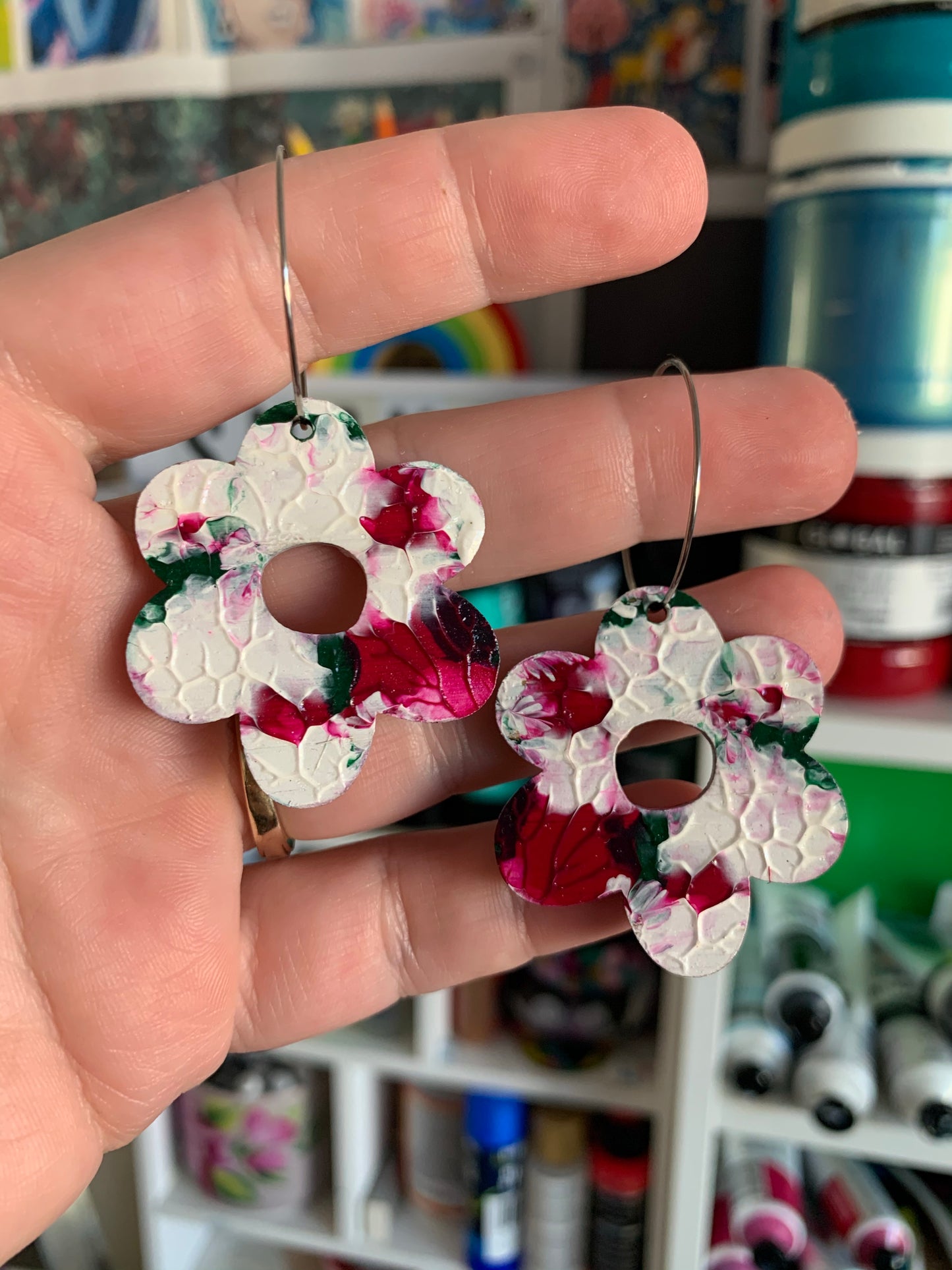 Arty Flower Hoops