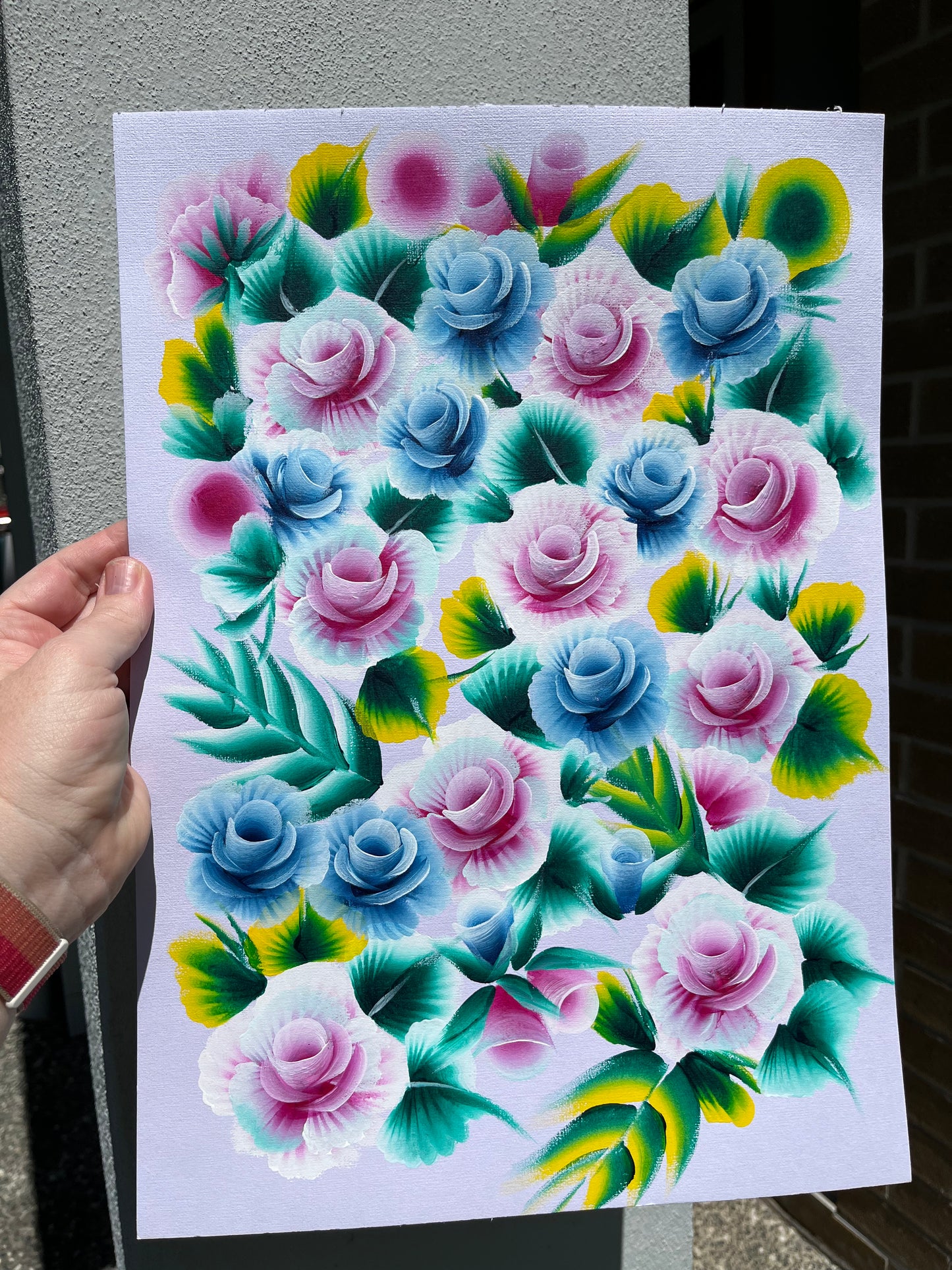 Original Art on Paper.. Floral Live