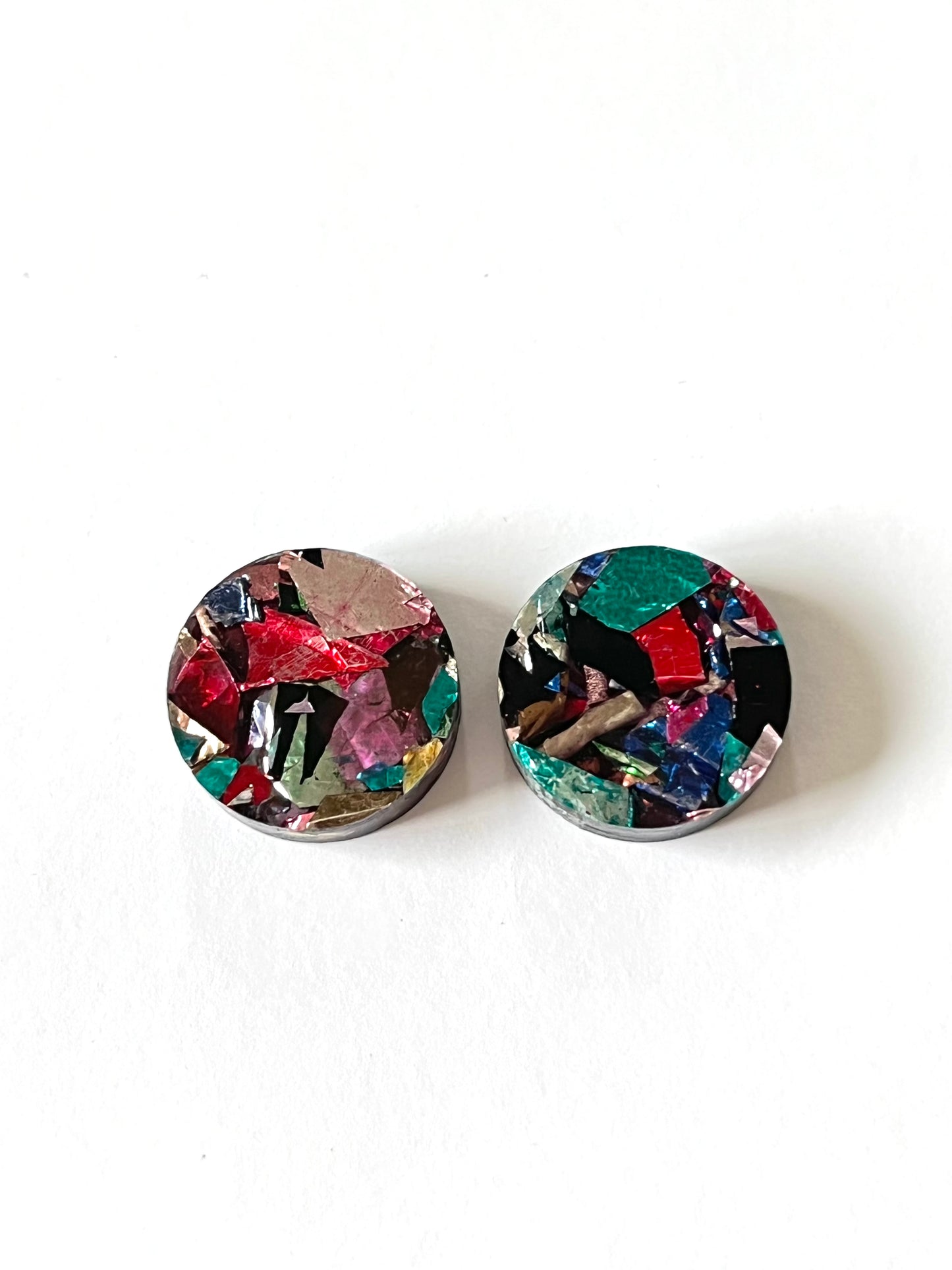 Mini Colourful Foil Statement Studs (1.5cms)