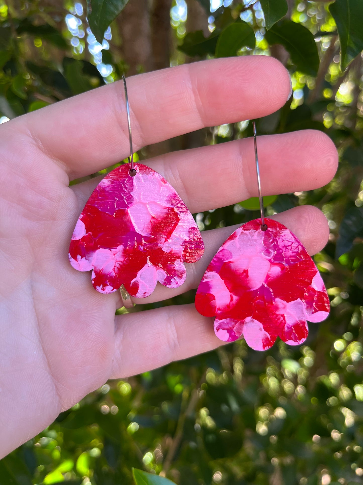 Abstract Arty Tulip Flower Hoops