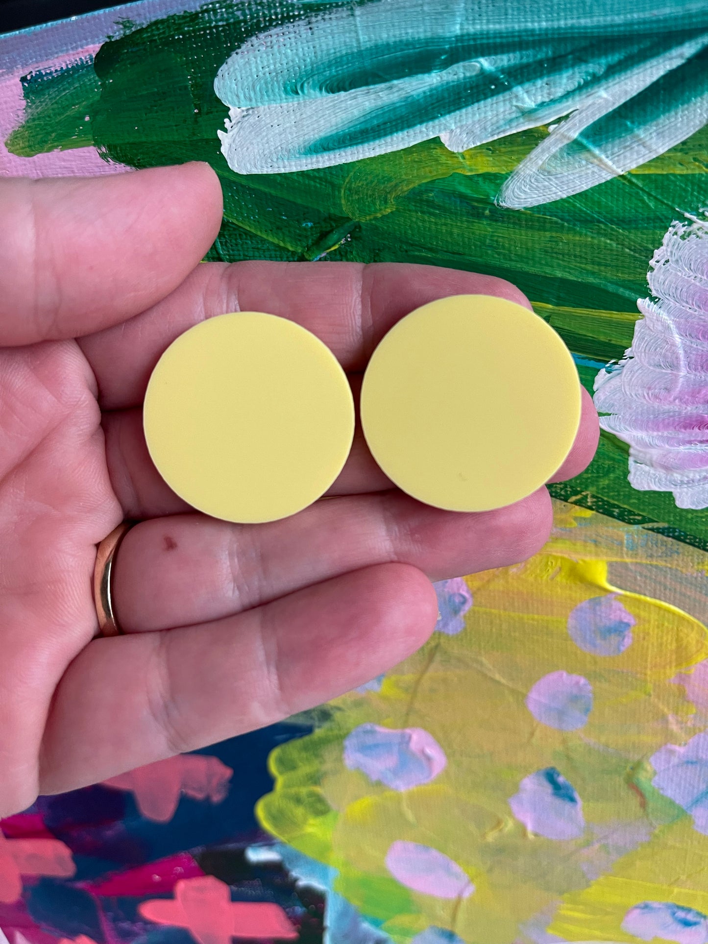 Lemon Sherbet Statement Studs