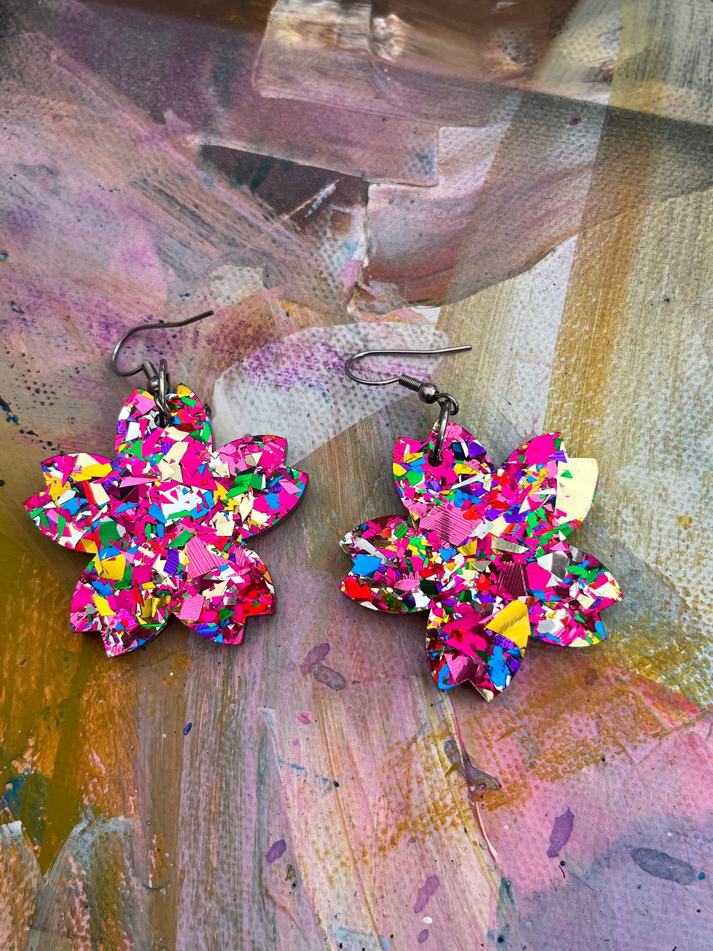 Funky Foil Flower Hooks