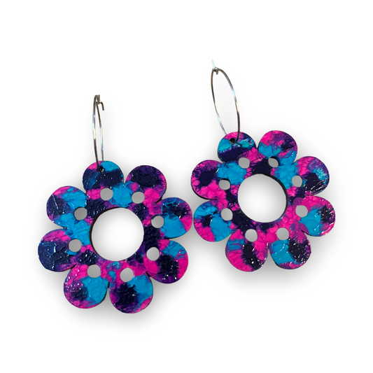 Arty Flower Petal Hoops (50mm)