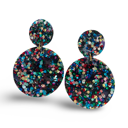 Colourful Confetti Glittery Foil Dangles