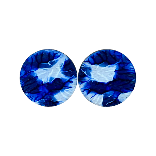 Ocean Blue Studs 25mm