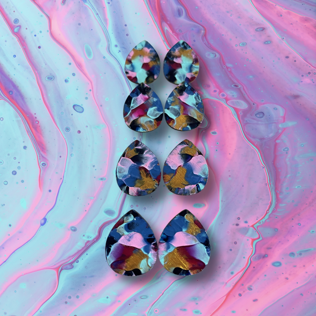 arty Drops 30mm Stud Earrings