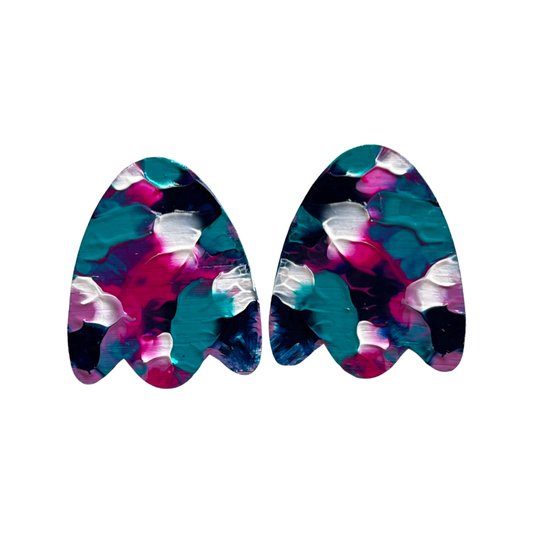 Statement Flower    40mm Stud Earrings