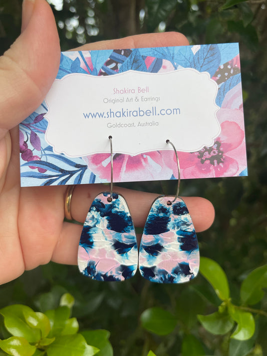 Abstract Art Drop Hoops