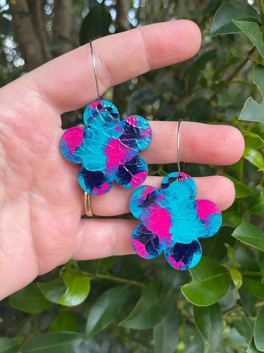 Arty Flower Petal Hoops