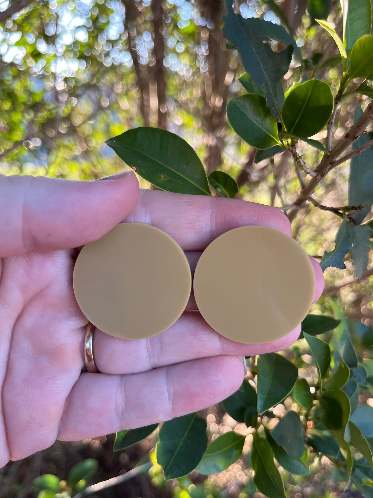 Khaki Stevie Statement Studs