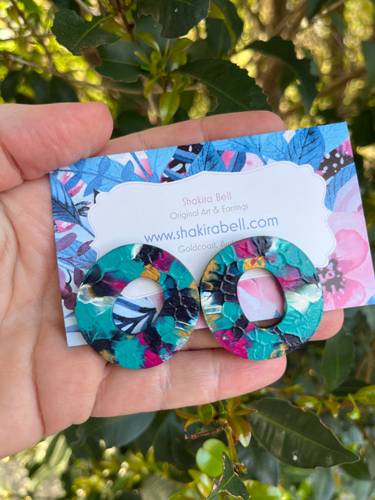 OO circle 40mm Stud Earrings