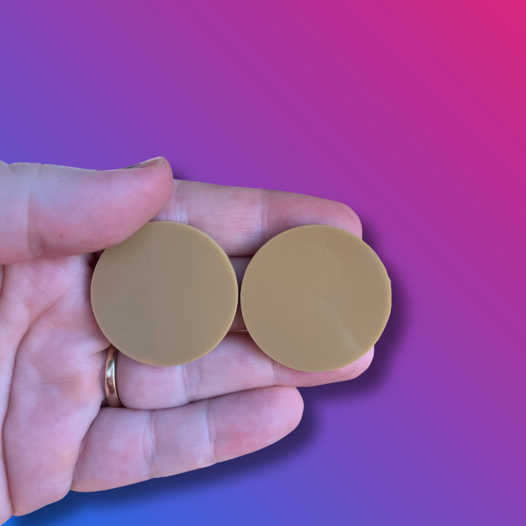 Khaki Stevie Statement Studs