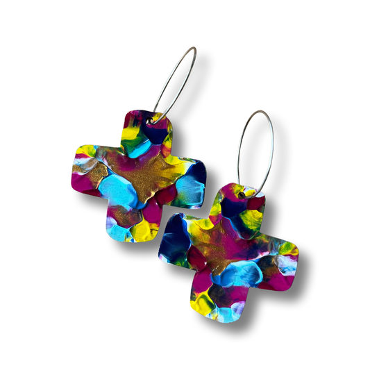 Colour Lover Arty Cross  Hoops