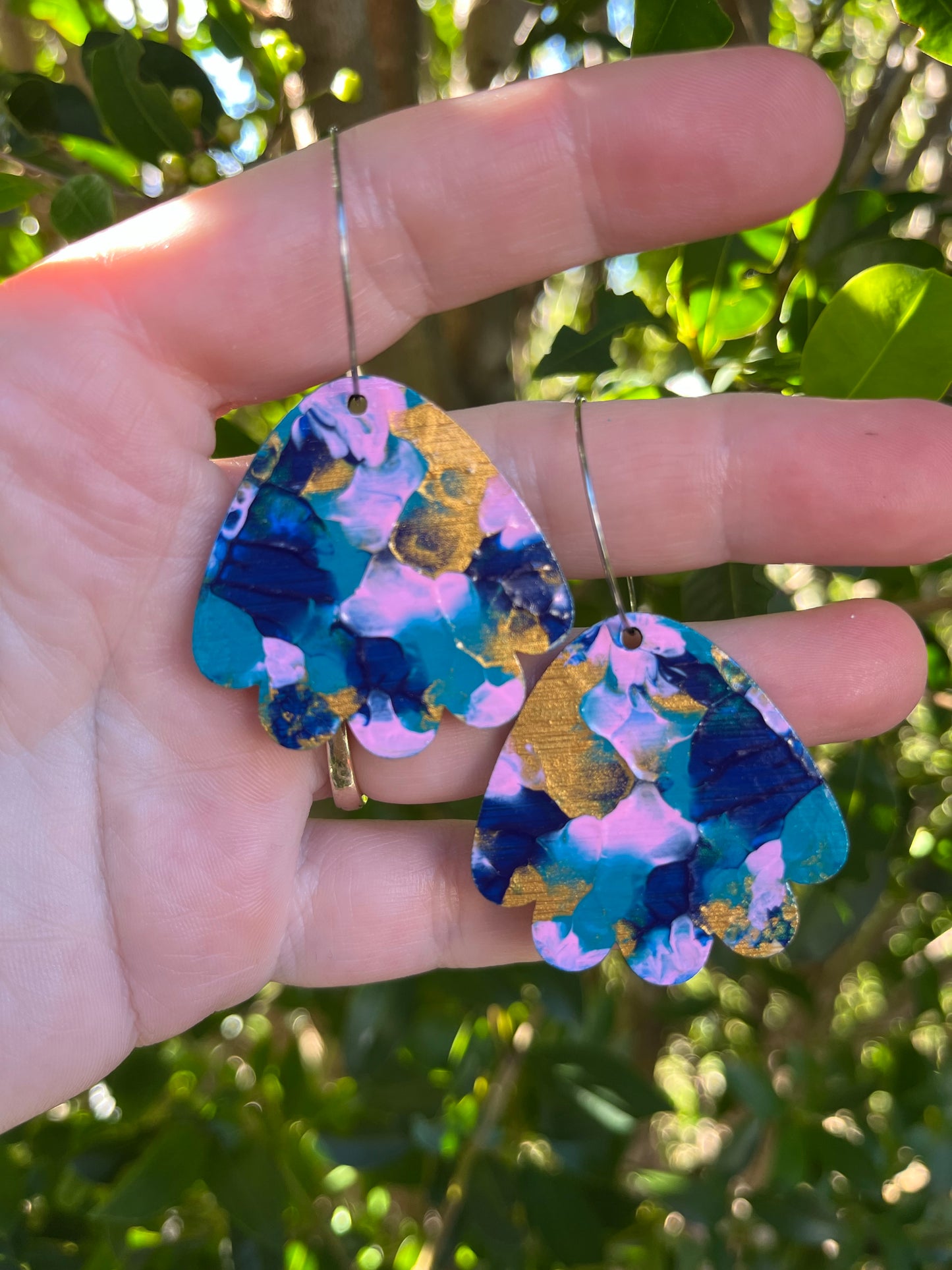 Abstract Arty Tulip Flower Hoops