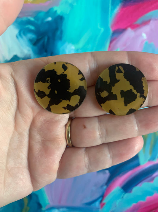 Tortoise shell acrylic Statement Studs