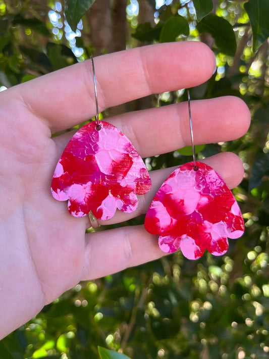 Abstract Arty Tulip Flower Hoops