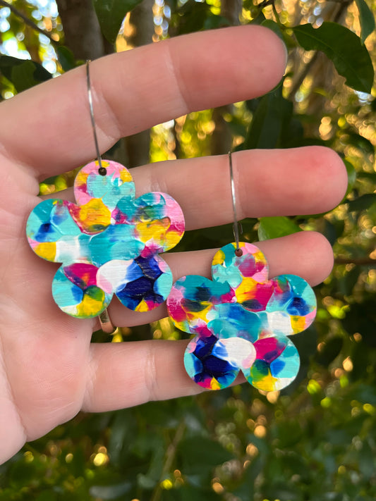 Arty Flower Petal Hoops