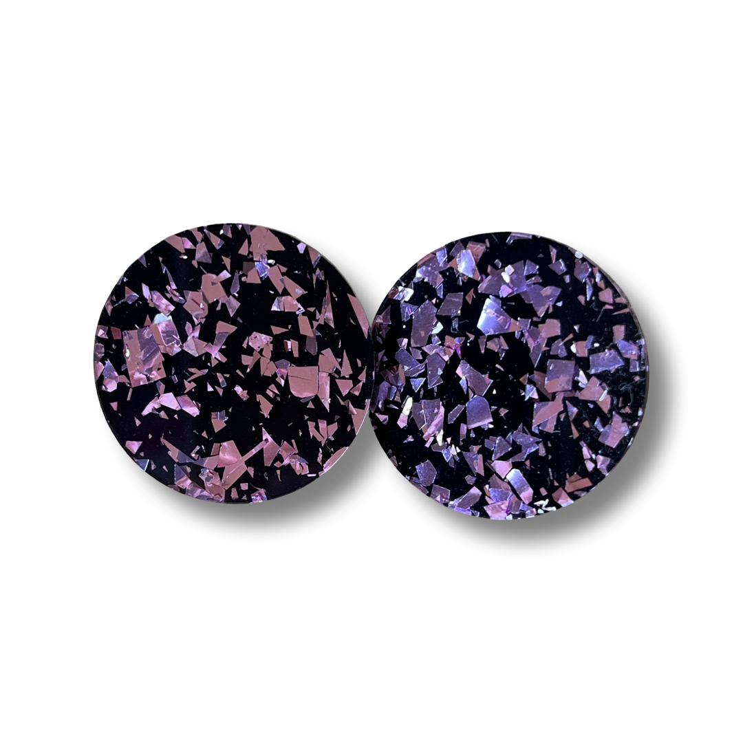 Light Pink Foil Statement Studs