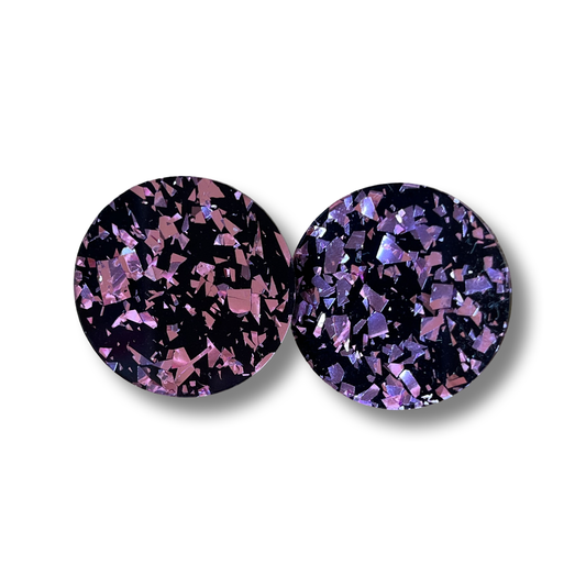 Light Pink Foil Statement Studs