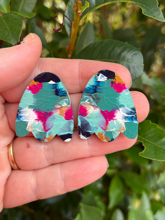 Statement Flower    40mm Stud Earrings