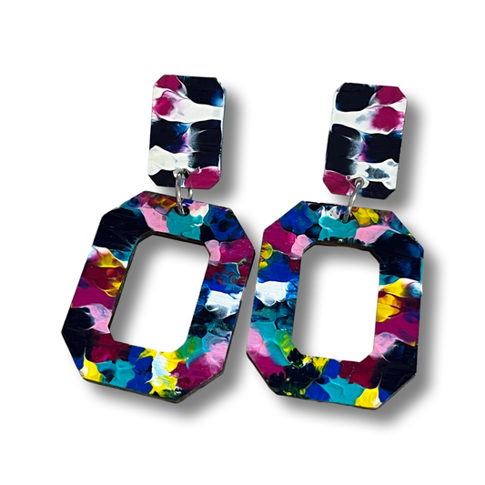 Colourful Arty Dangle Earrings
