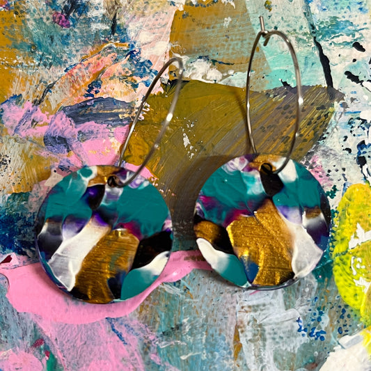 Cute 25mm Arty Drop Hoops