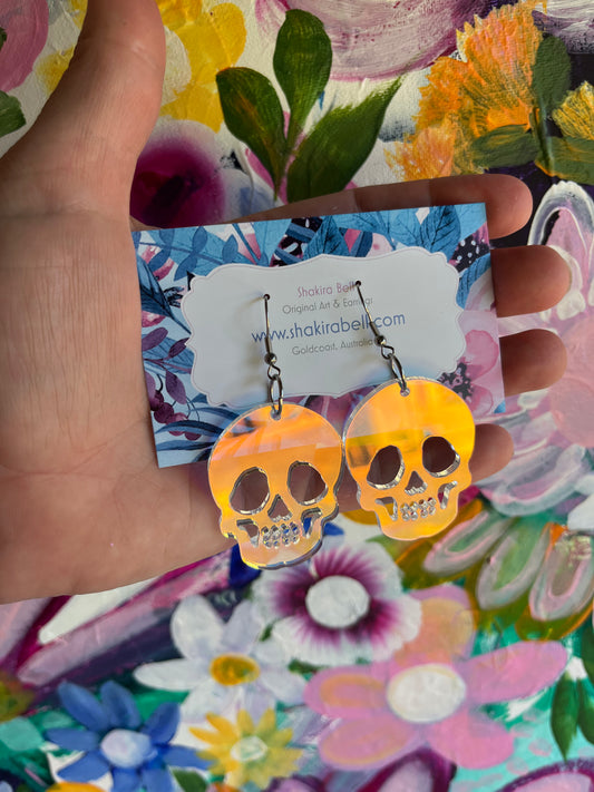 Iridescent Holographic Skull Hooks