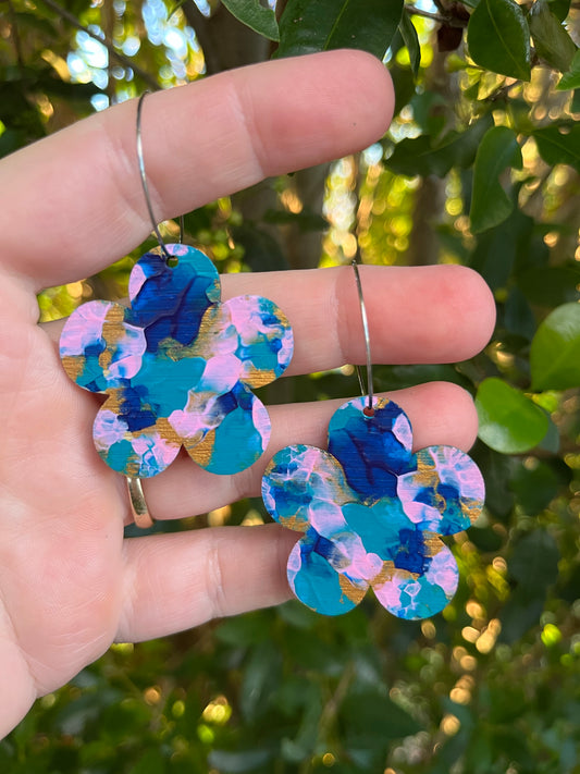 Arty Flower Petal Hoops